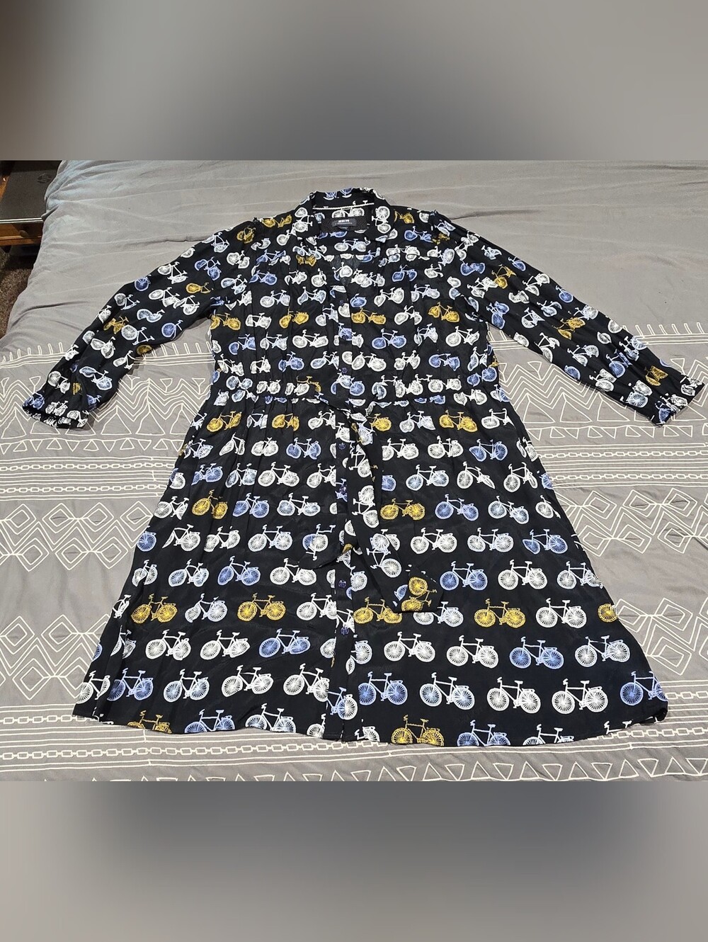 Maeve By Anthropologie Bicycle Print Shirt Dress Size XL